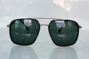 Golden Rimmaster Green Lenses Polarized