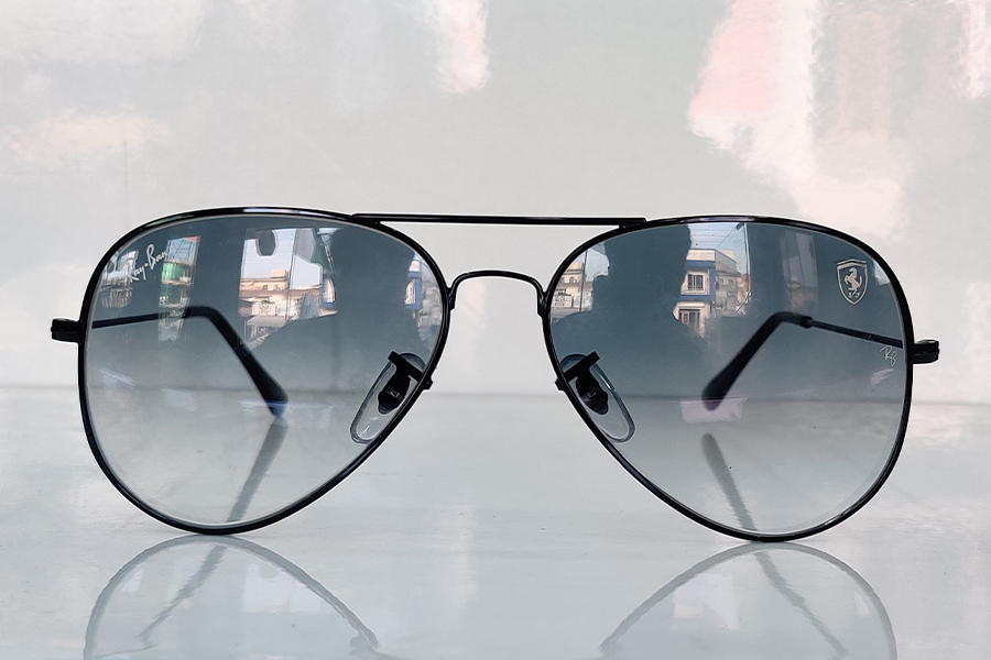 Black Frame blue mercury lenses