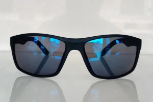 Matte Blue with Blue Mercury Curved Sunglass