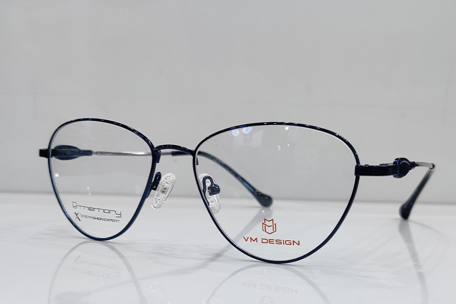 Blue Titanium metal frame Cat shape